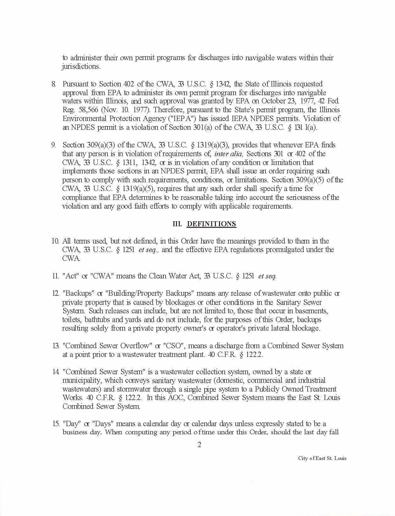 Administrative Order on Consent - Under Section 309(a) of the Clean Water _Page_02