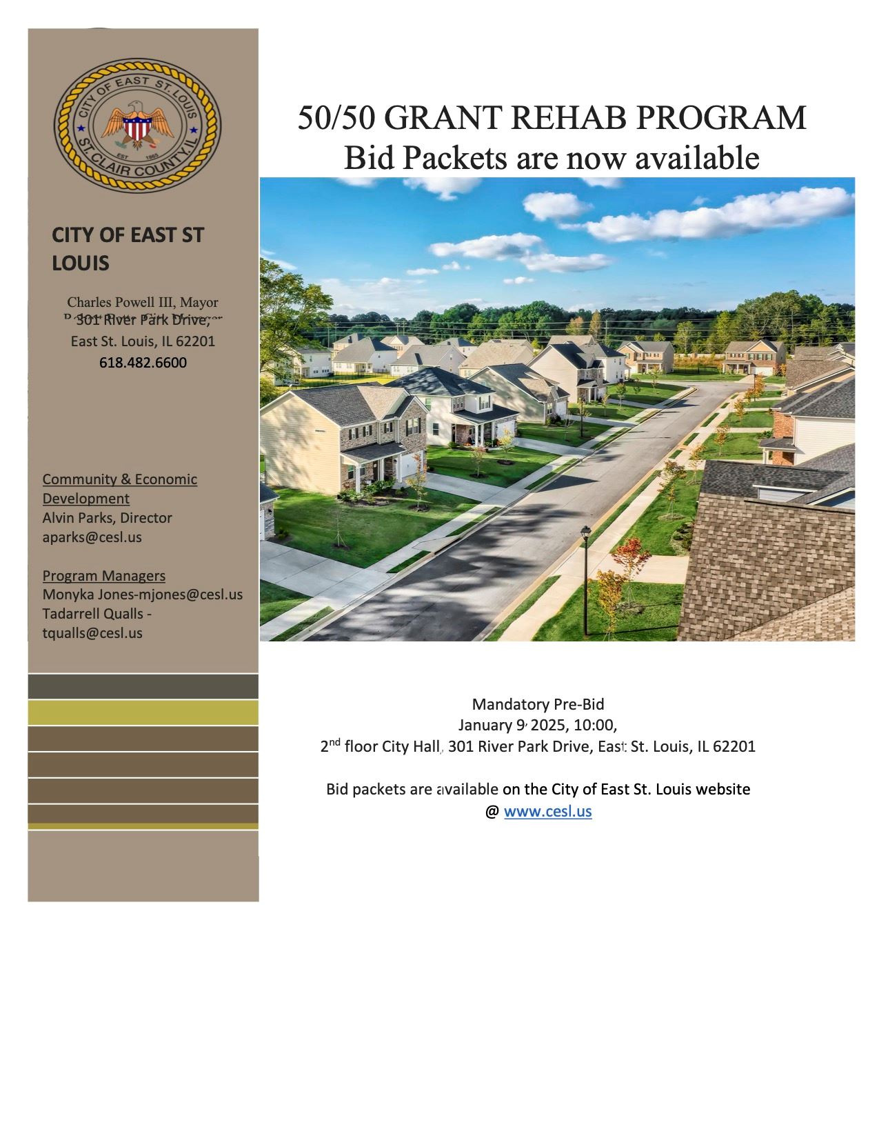 50-50 Rehab Program Contractor Bid Packet Posting