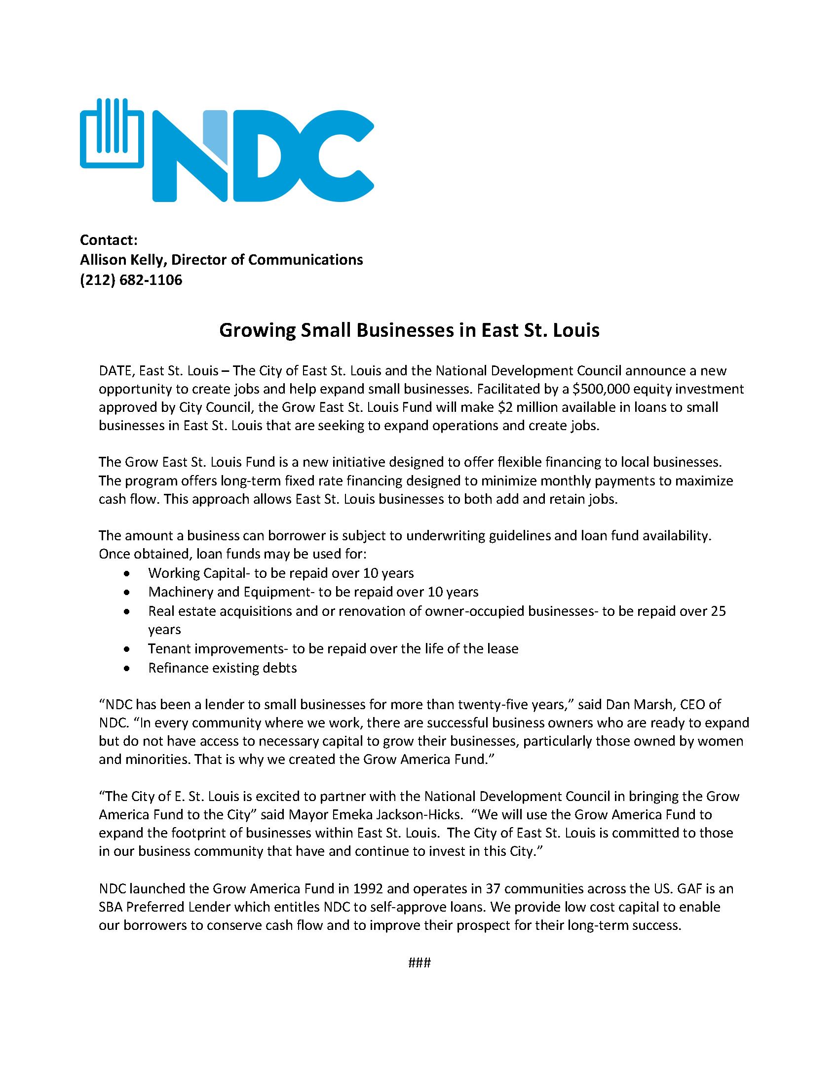 GROW Small Businesses in E St Louis 