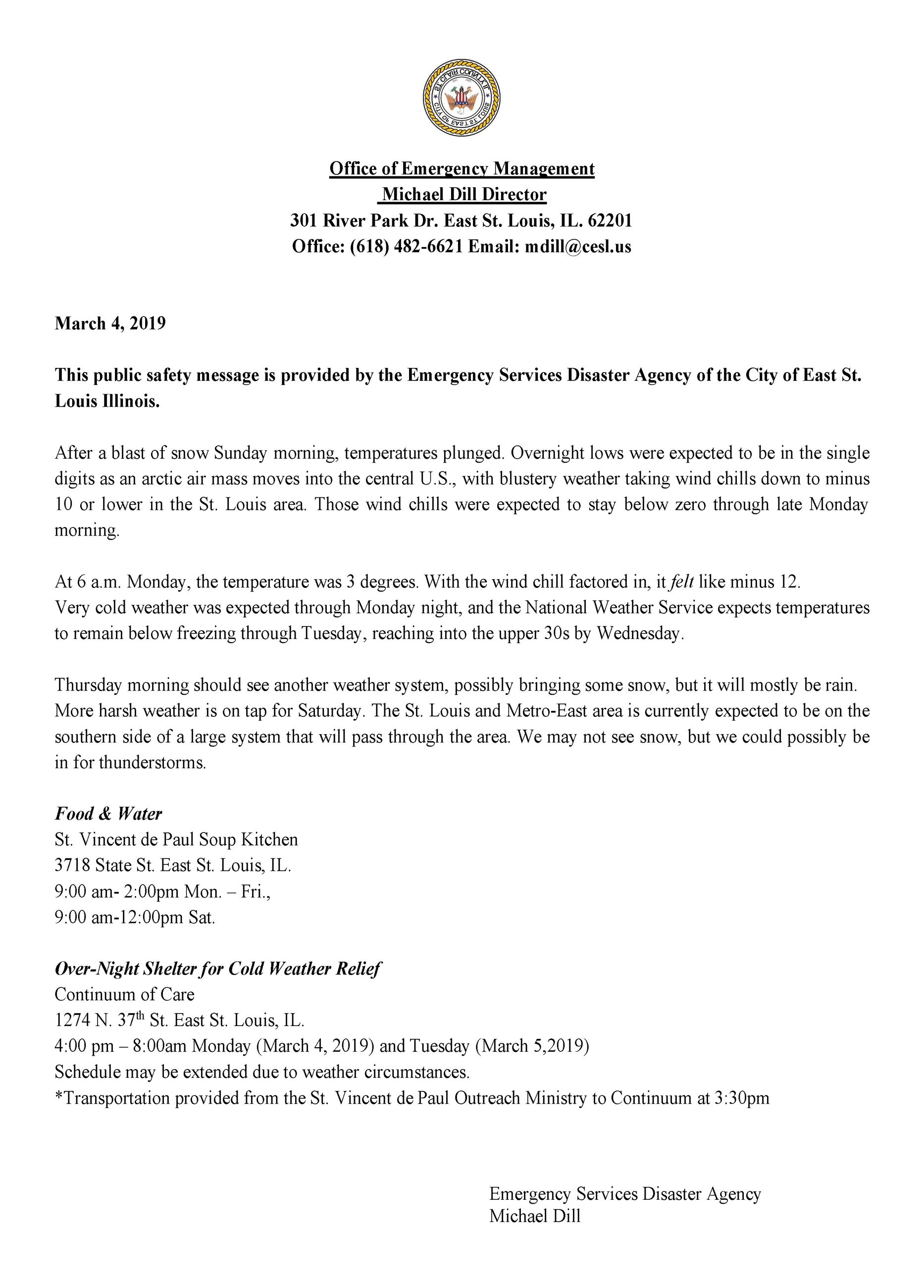 March 4, 2019 Provisions 