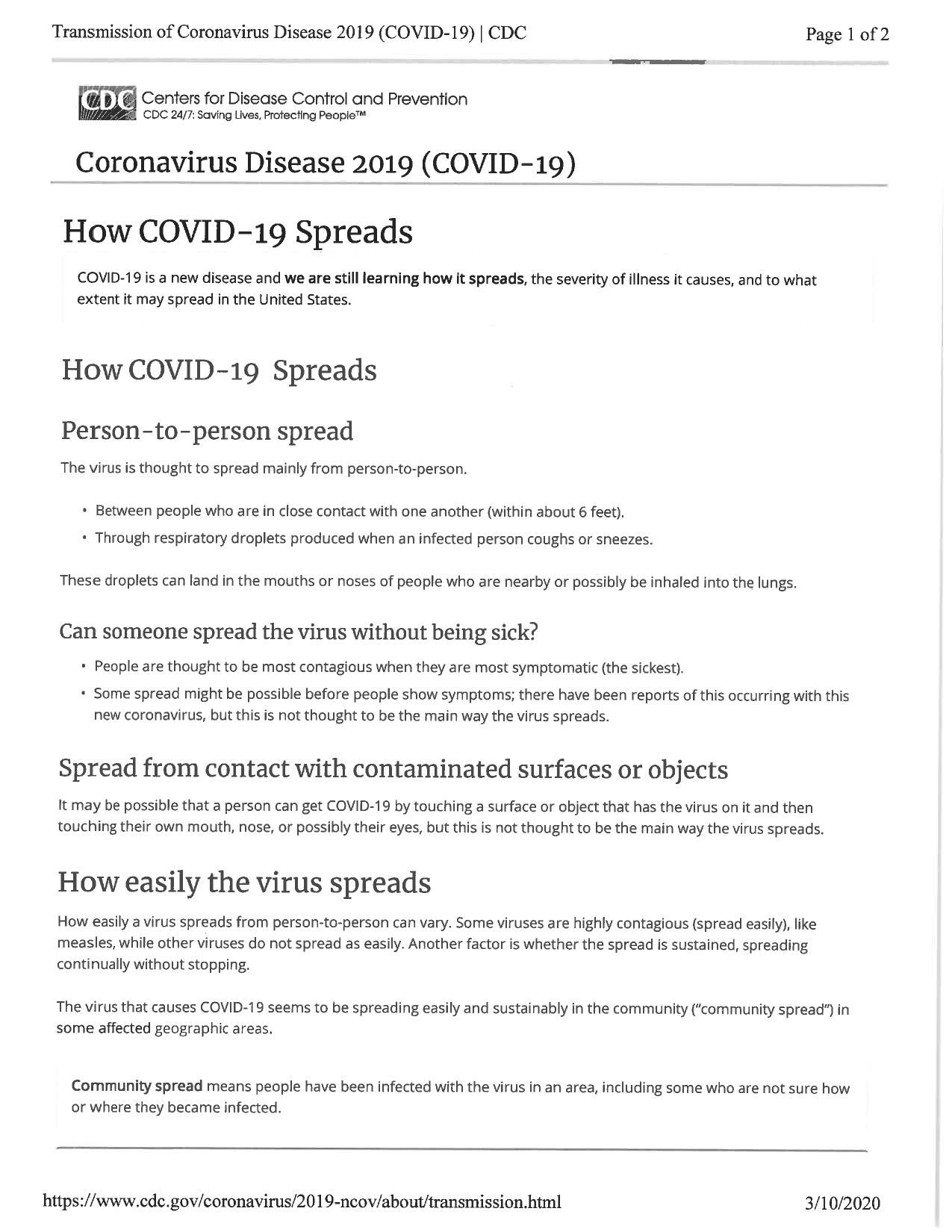 How COVID-19 Spreads